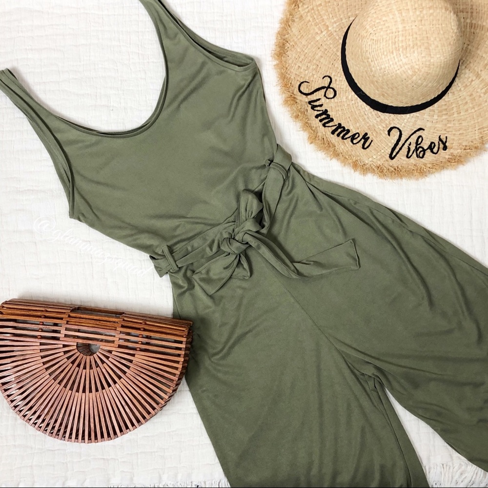 TopShop Slinky Scoop Neck Jumpsuit - Picture 3 of 5